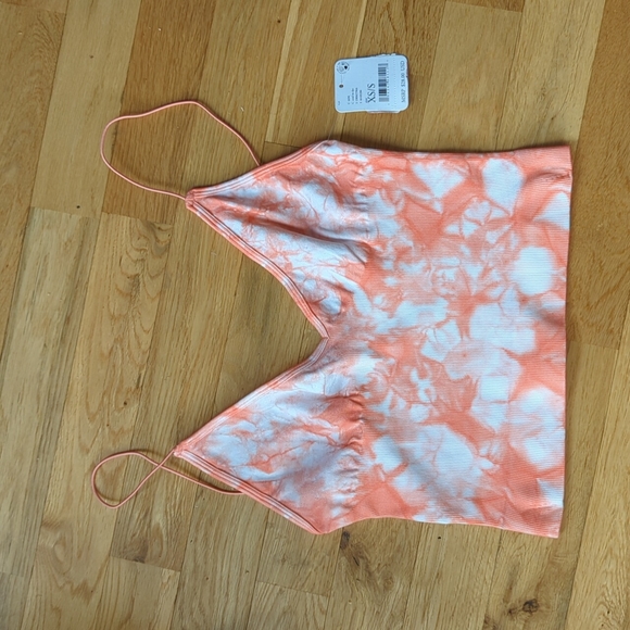 *2 for $25* NWT Free people seamless tie dye brami crop top - Picture 2 of 3
